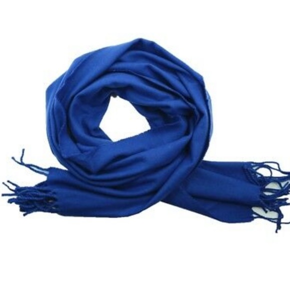 100% CASHMERE BLUE SCARF - Picture 6 of 6